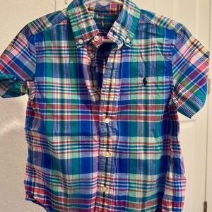 Ralph Lauren Blue and Green Button Down Shirt